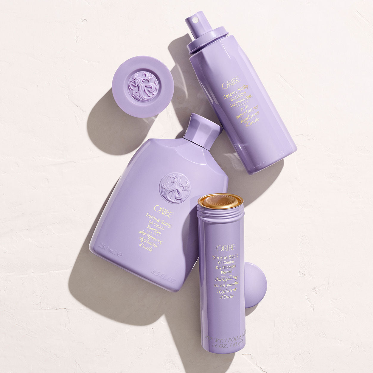 Lifestyle image of Oribe Serene Scalp Oil Control Talc-Free Dry Shampoo Powder for Oily Scalp