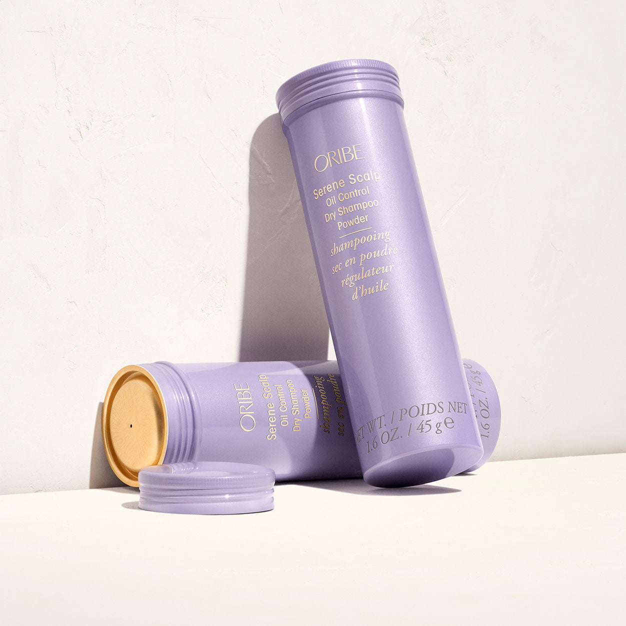 Lifestyle image of Oribe Serene Scalp Oil Control Talc-Free Dry Shampoo Powder for Oily Scalp