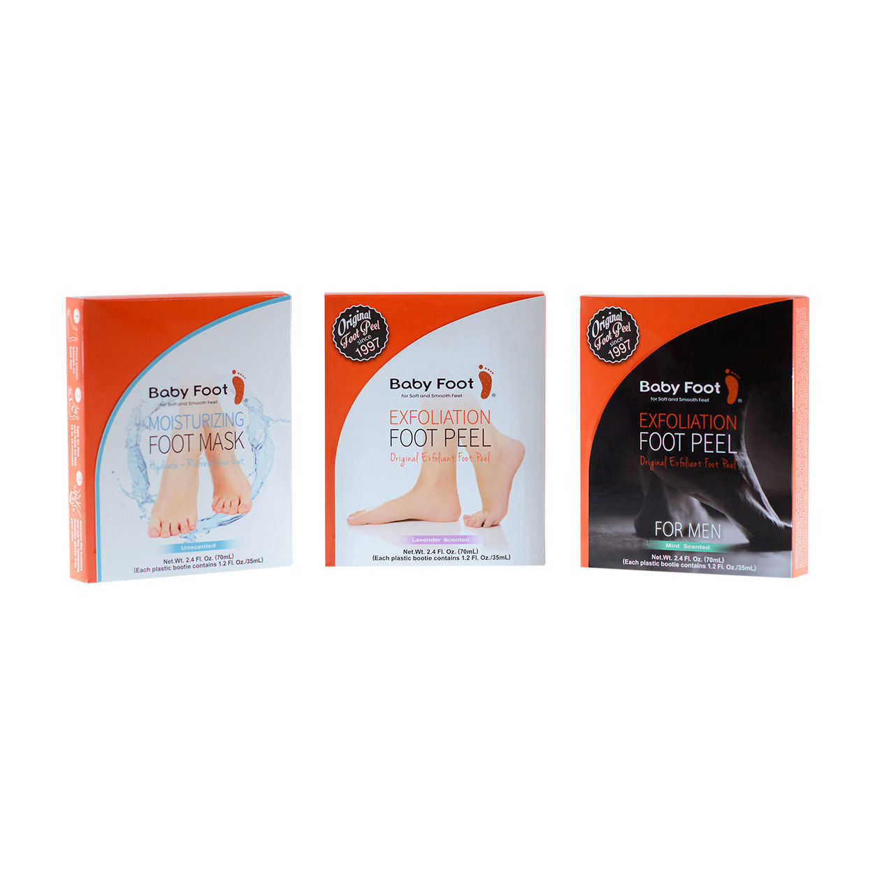 Image of the Baby Foot Baby Foot Exfoliation Foot Peel For Men box
