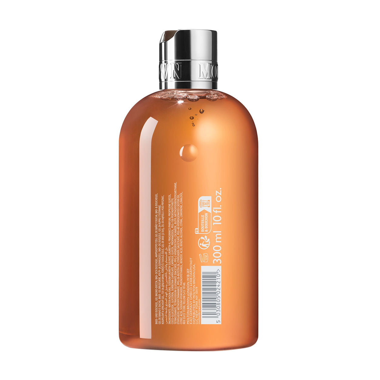Back image of Molton Brown Sunlit Clementine & Vetiver Bath & Shower Gel