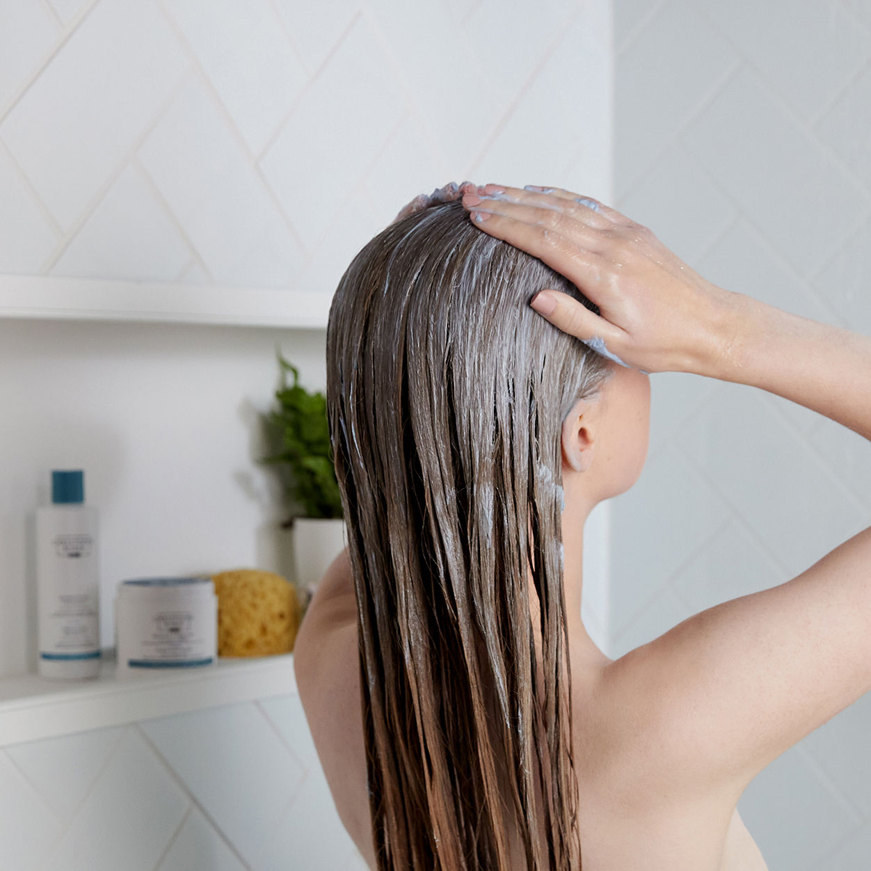 Model image of Christophe Robin Purifying Mask with Thermal Mud