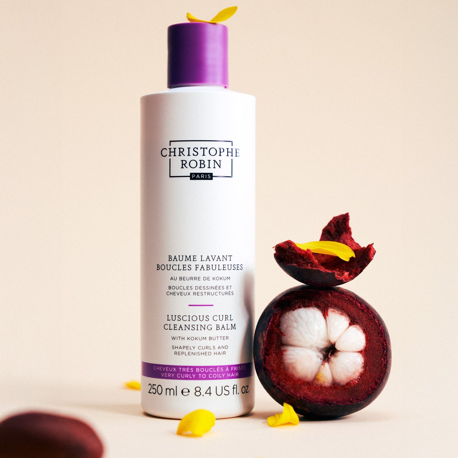 Swatch image of Christophe Robin Luscious Curl Cleansing Balm with Kokum Butter