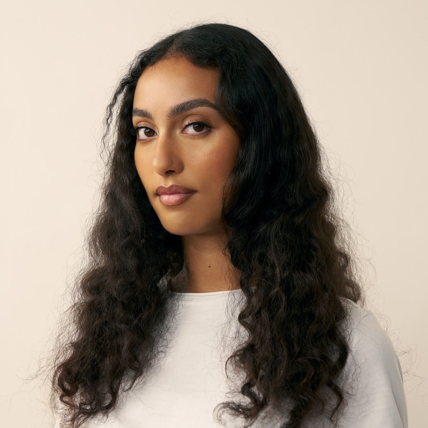 Before and after results of using Christophe Robin Luscious Curl Conditioning Cleanser with Chia Seed Oil