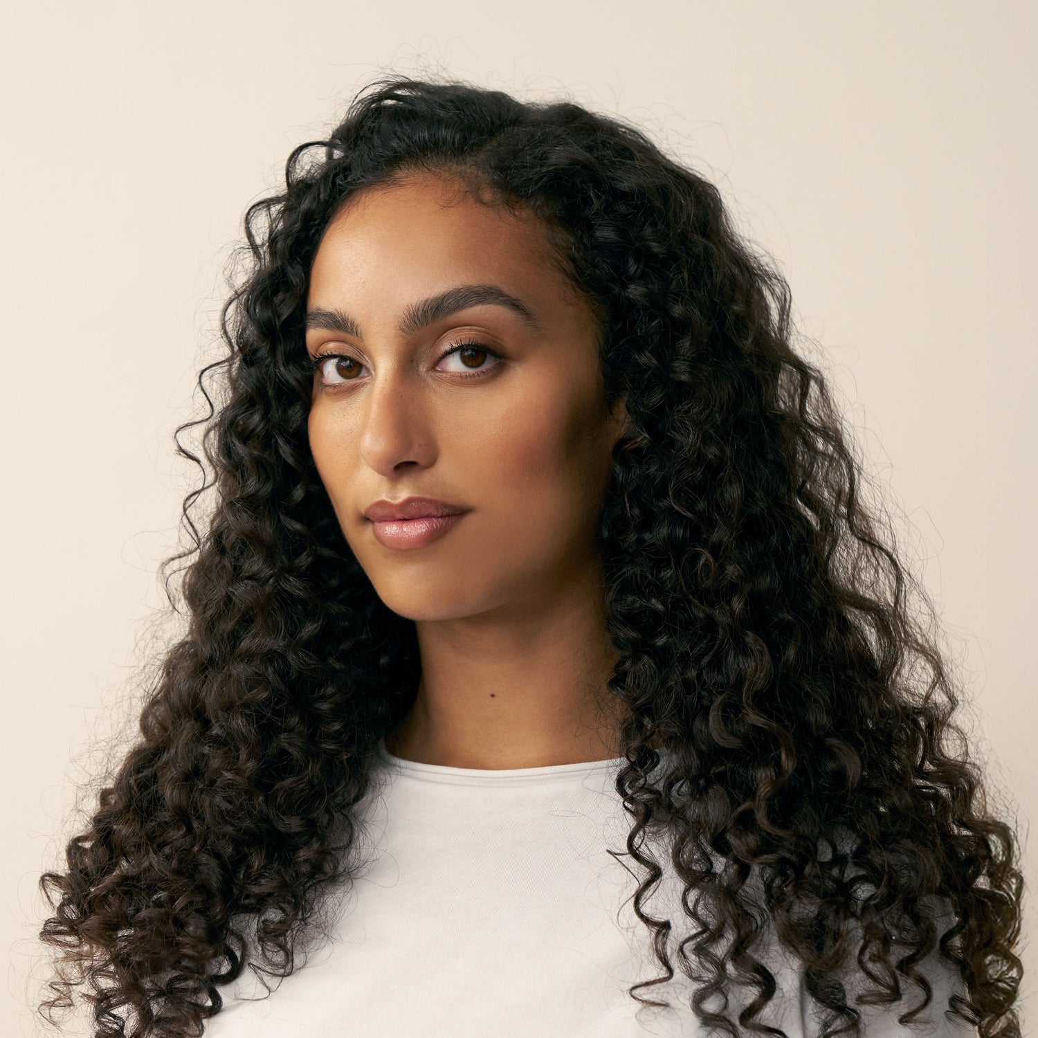 Before and after results of using Christophe Robin Luscious Curl Conditioning Cleanser with Chia Seed Oil