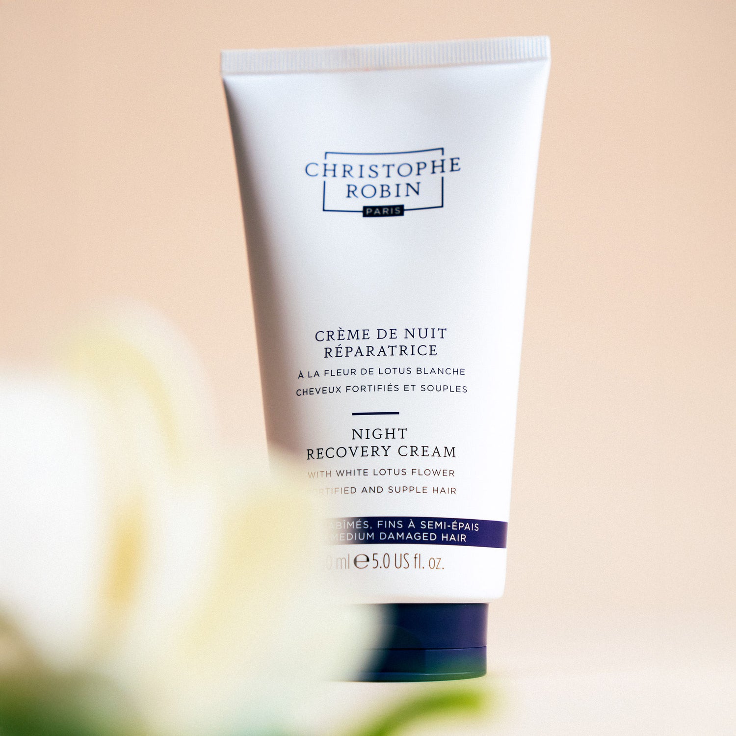 Swatch image of Christophe Robin Night Recovery Cream With White Lotus Flower