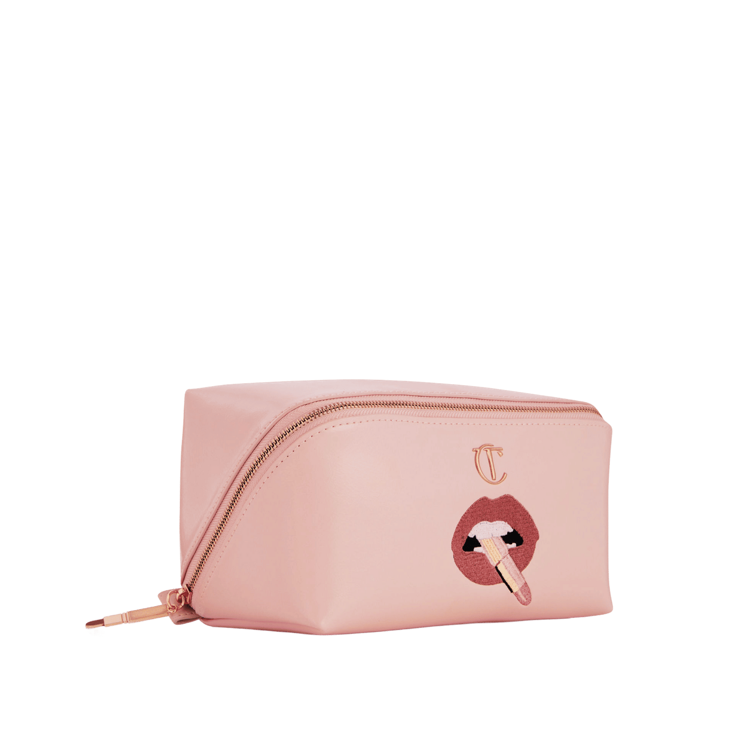 Image of a closed Charlotte Tilbury Pillow Talk Makeup Bag