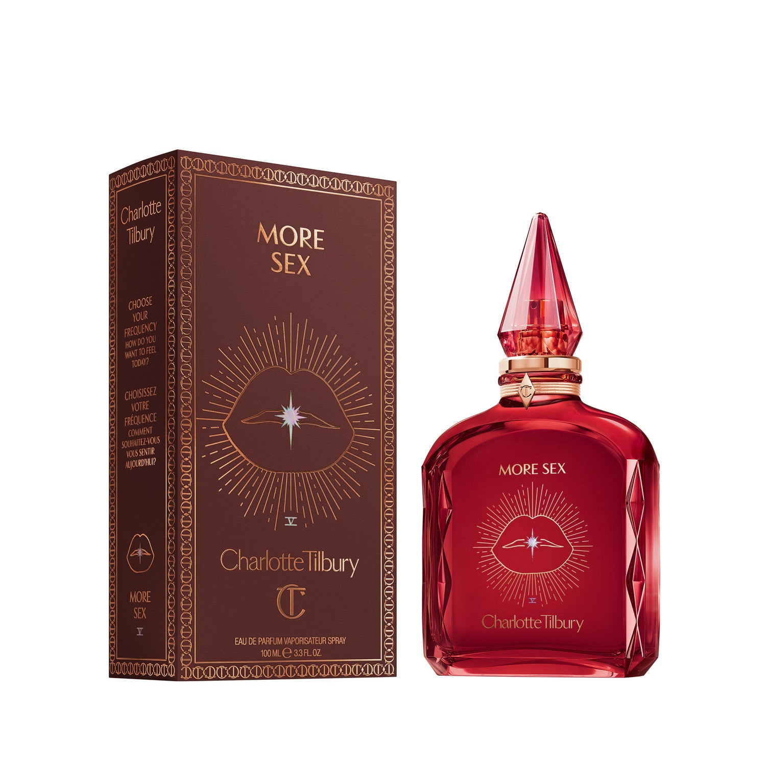 Image of the Charlotte Tilbury More Sex Eau de Parfum box