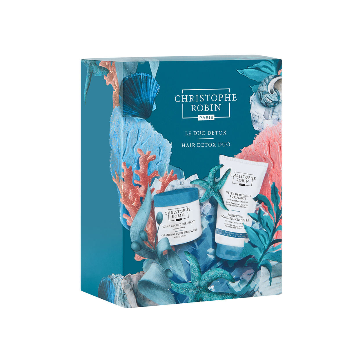 Image of an open Christophe Robin Hair Detox Duo