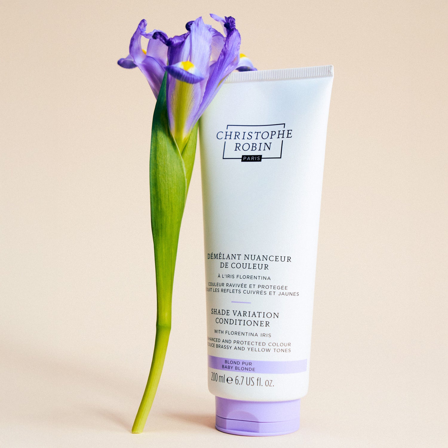 Swatch image of Christophe Robin Shade Variation Conditioner With Florentina Iris Baby Blonde