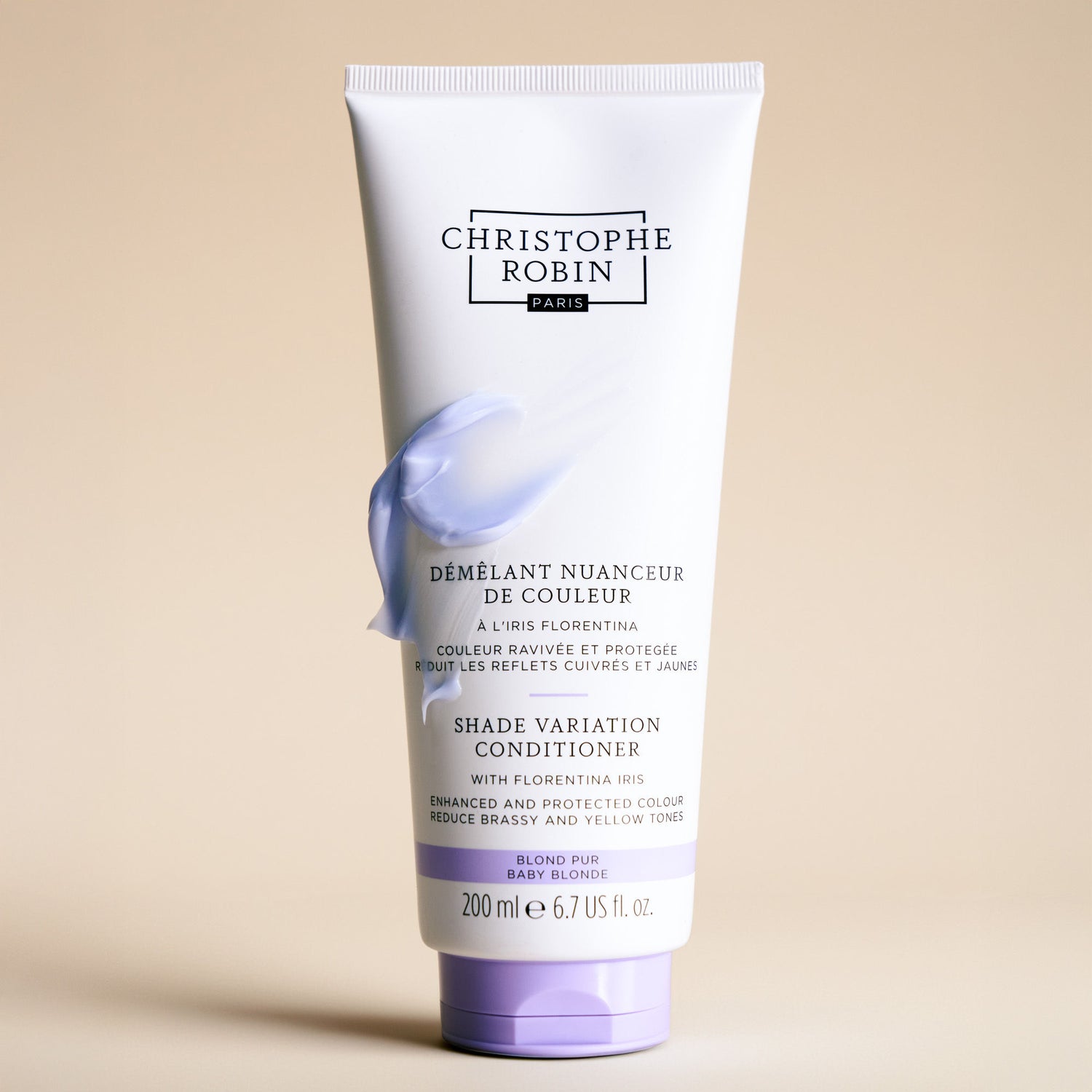 Swatch image of Christophe Robin Shade Variation Conditioner With Florentina Iris Baby Blonde