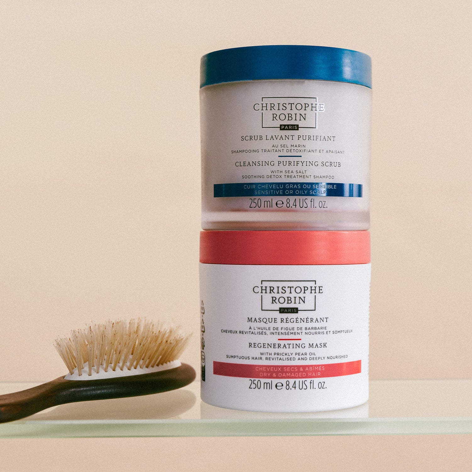 Lifestyle image of Christophe Robin Cleansing Purifying Scrub With Sea Salt