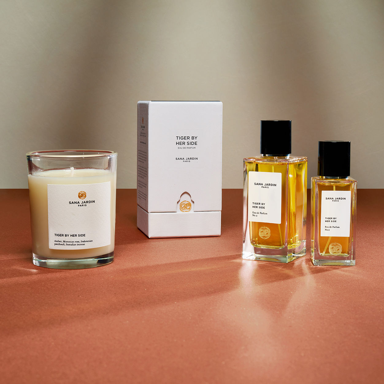 Lifestyle image of Sana Jardin Tiger By Her Side Candle