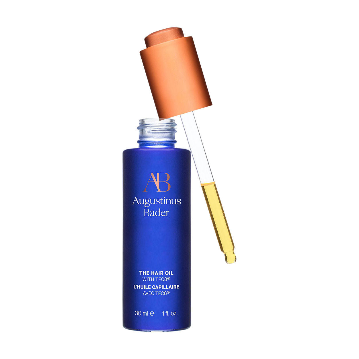 Image of an open Augustinus Bader The Hair Oil