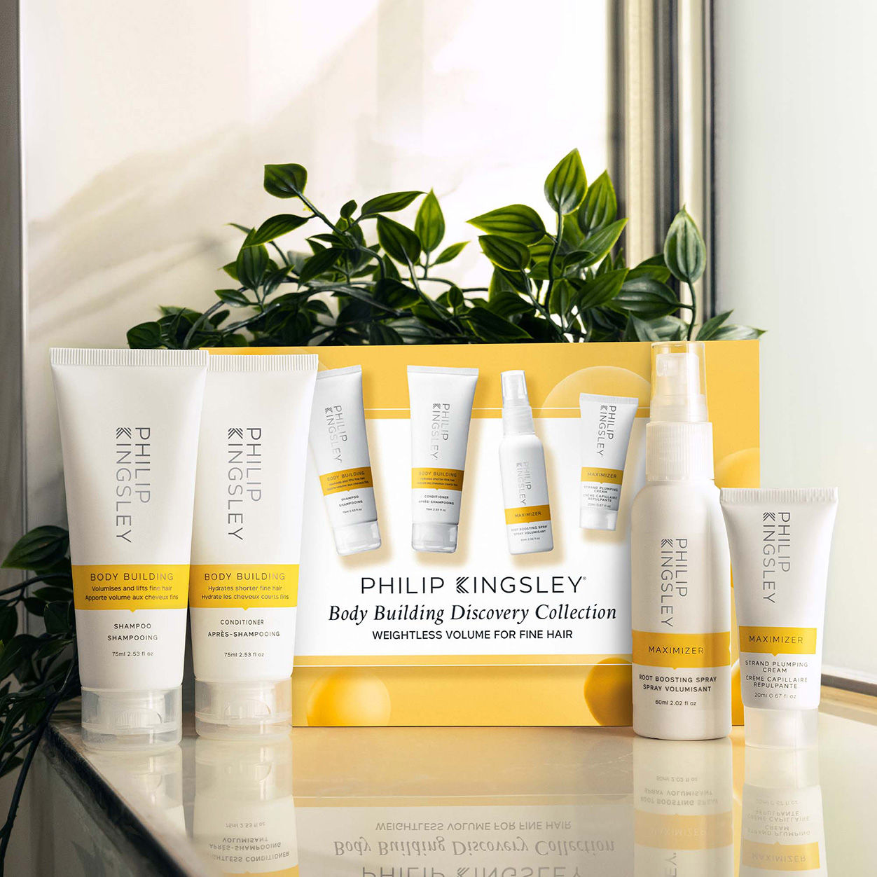 Lifestyle image of Philip Kingsley Body Building Discovery Collection
