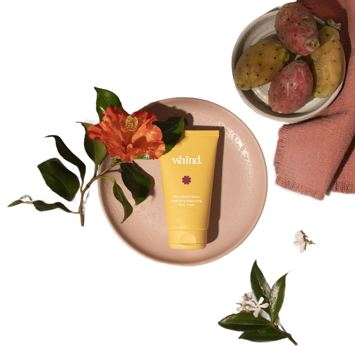Lifestyle image of Whind Marrakech Gleam Illuminating Moisturizing Body Cream
