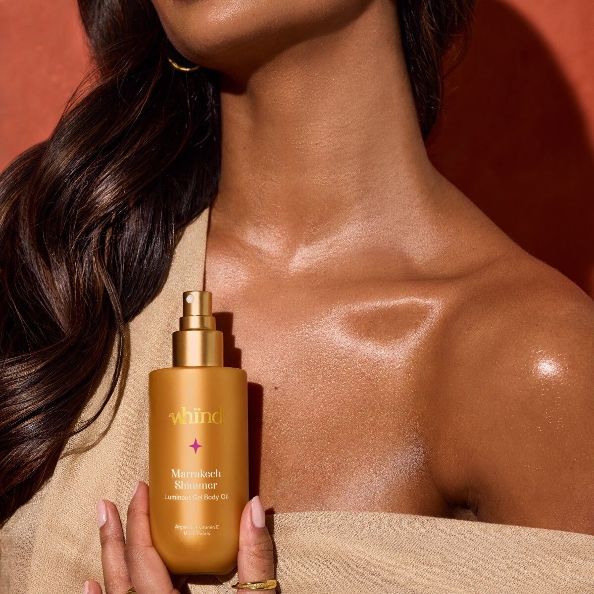 Lifestyle image of Whind Marrakech Shimmer Body Oil