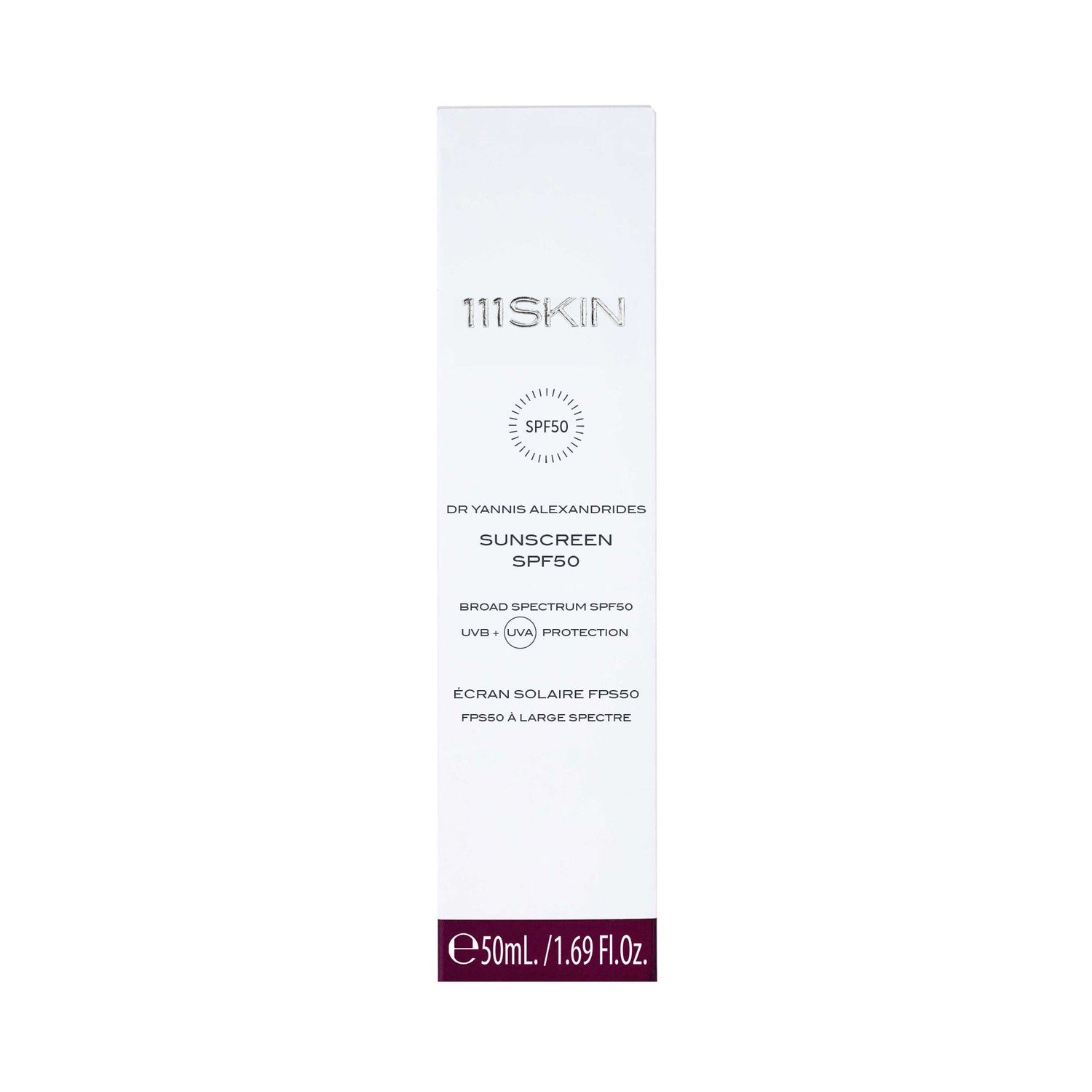 Image of the 111SKIN Repair Sunscreen SPF 50 box