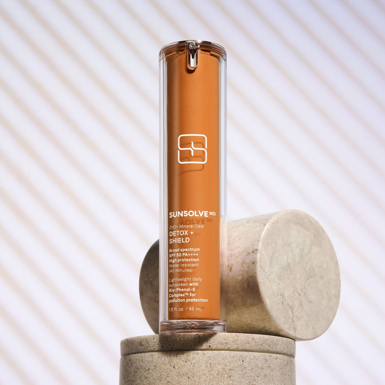Lifestyle image of SunsolveMD ZnO+ Mineral Care Detox + Shield SPF 50