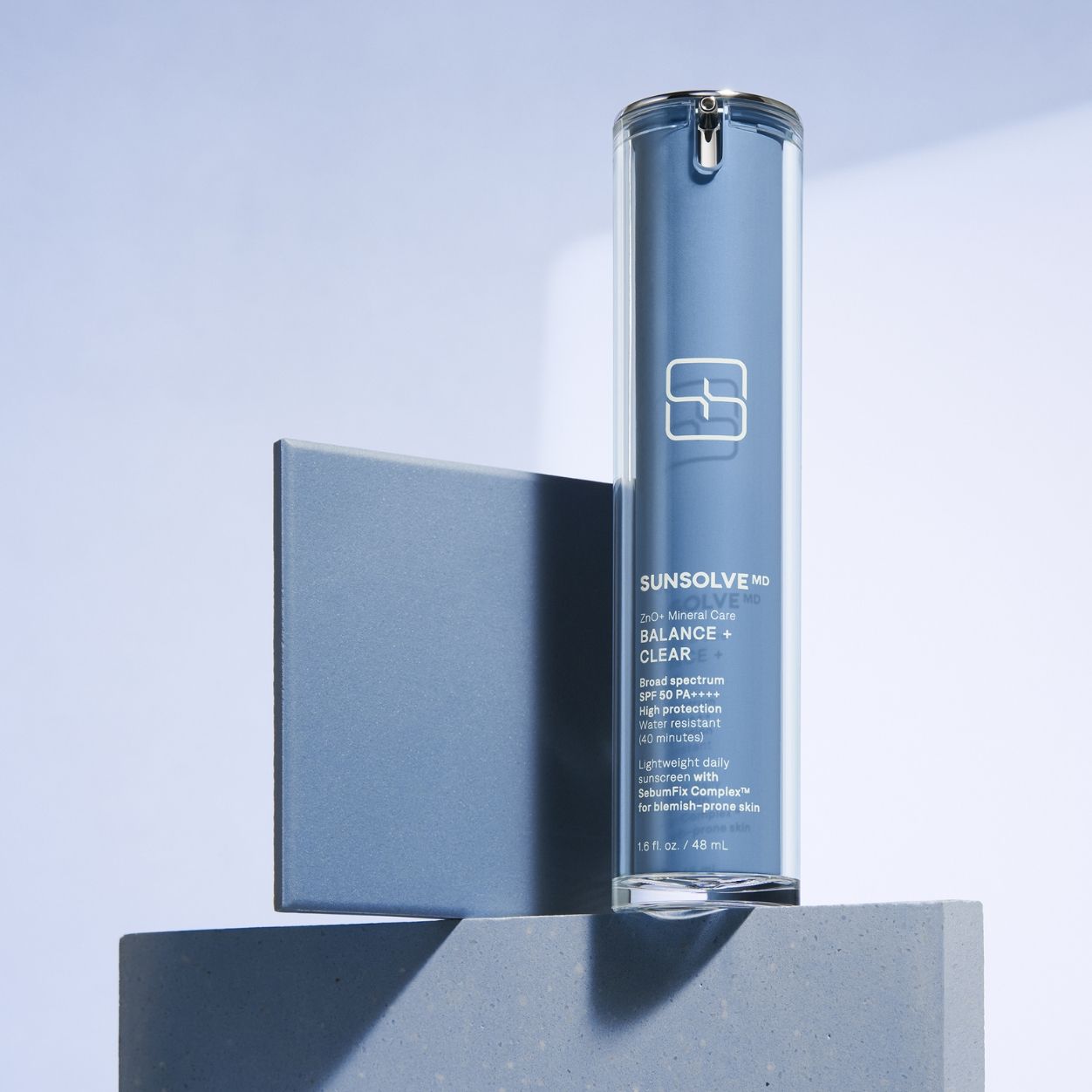 Lifestyle image of SunsolveMD ZnO+ Mineral Care Balance + Clear SPF 50