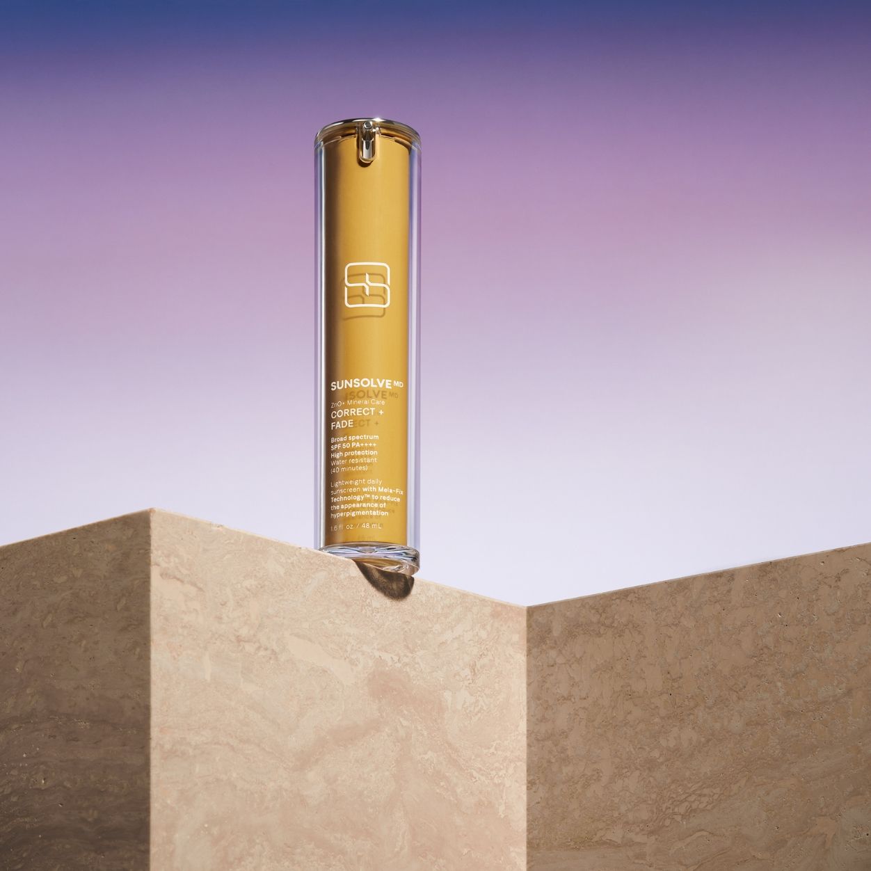 Lifestyle image of SunsolveMD ZnO+ Mineral Care Correct + Fade SPF 50