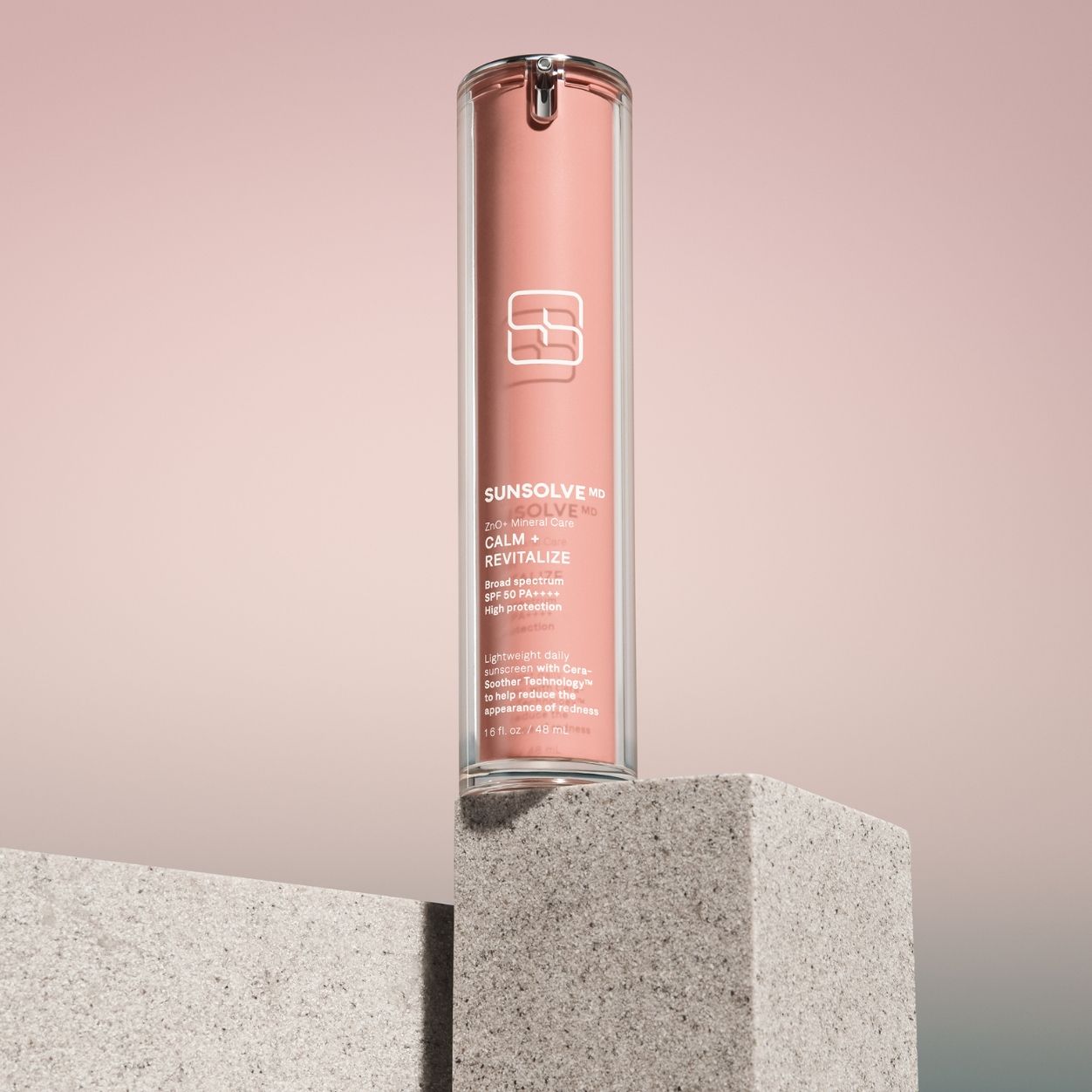 Image of an open SunsolveMD ZnO+ Mineral Care Calm + Revitalize SPF 50
