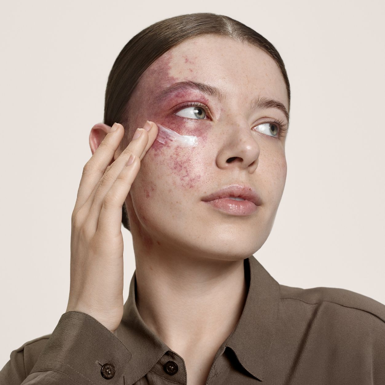 Model image of SunsolveMD ZnO+ Mineral Care Calm + Revitalize SPF 50