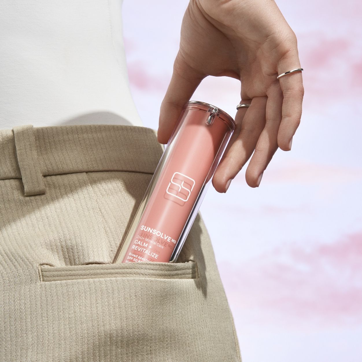 Lifestyle image of SunsolveMD ZnO+ Mineral Care Calm + Revitalize SPF 50