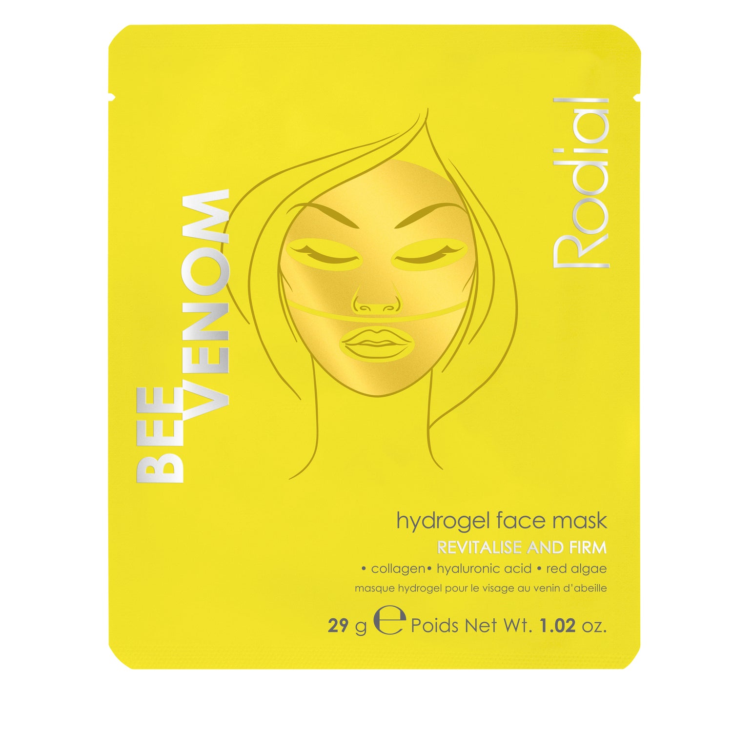Image of an open Rodial Bee Venom Hydrogel Facial Mask Box Of 4