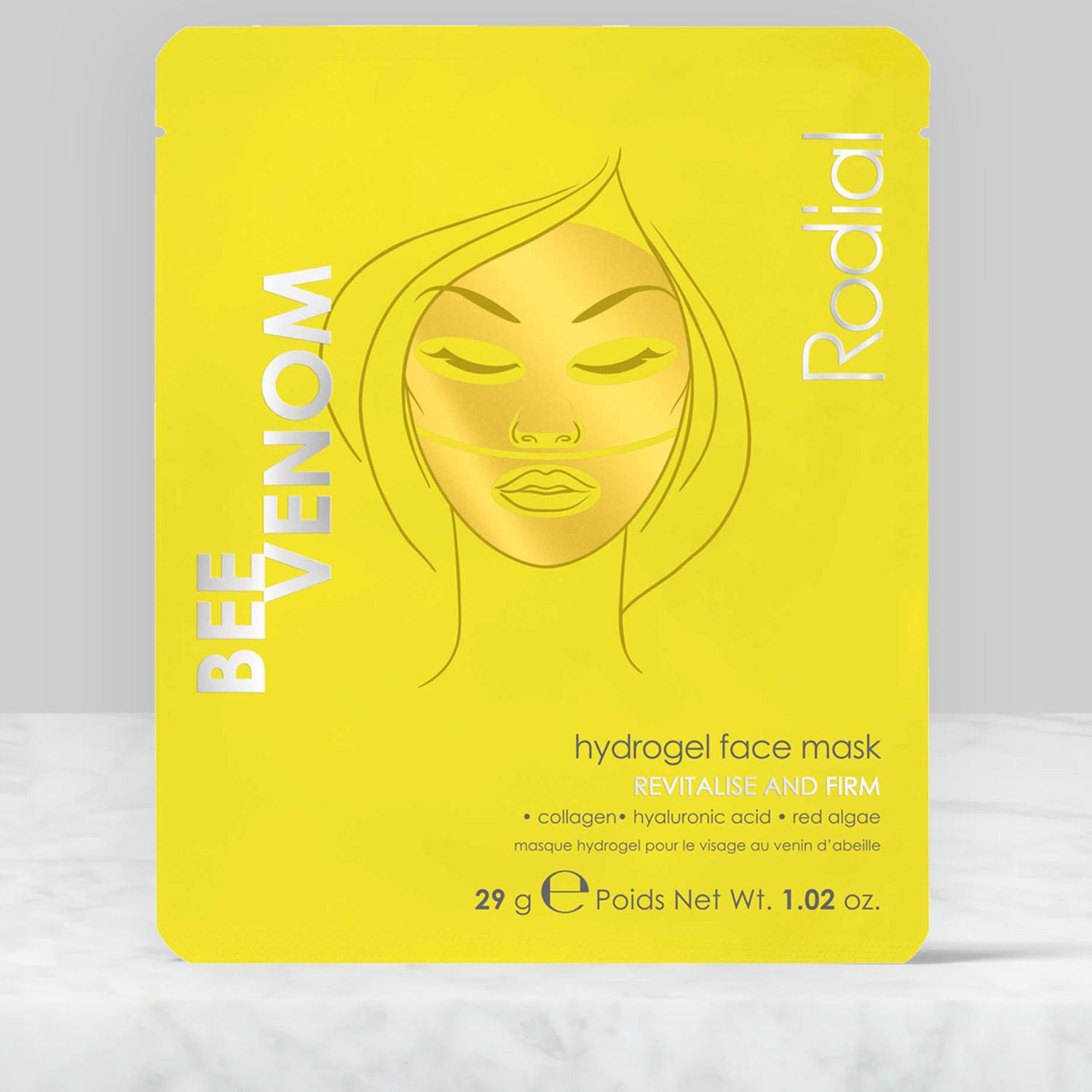 Lifestyle image of Rodial Bee Venom Hydrogel Facial Mask Box Of 4