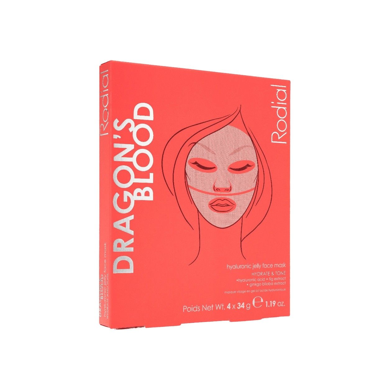 Rodial Dragon's Blood Hyaluronic Jelly Face Mask Box Of 4 main image