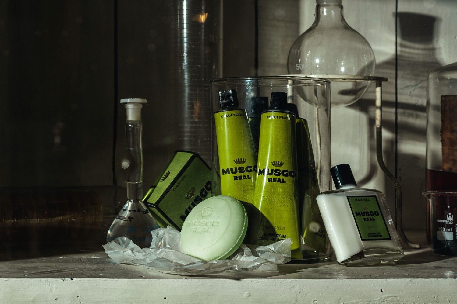 Lifestyle image of Claus Porto Musgo Real After Shave Balsam Classic Scent