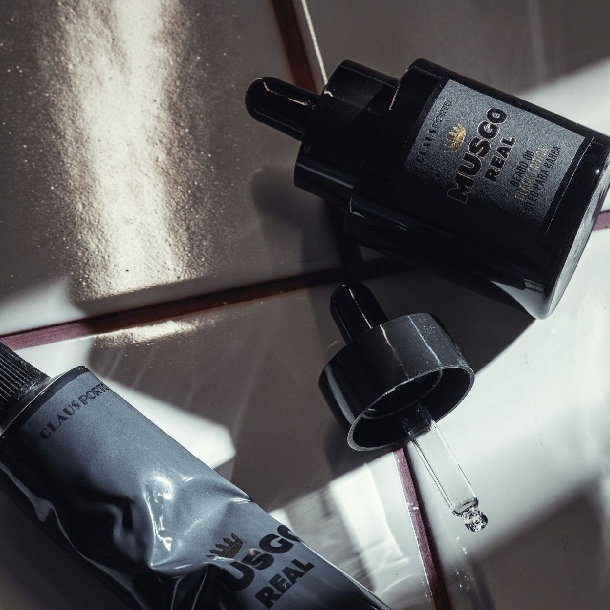 Lifestyle image of Claus Porto Shaving Cream Black Edition