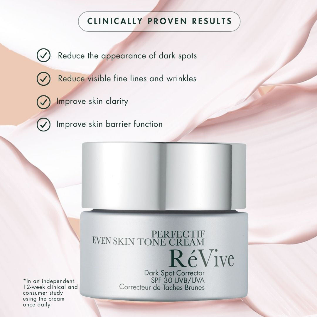 Information related to RéVive Perfectif Even Skin Tone Cream Dark Spot Corrector Broad Spectrum SPF 30