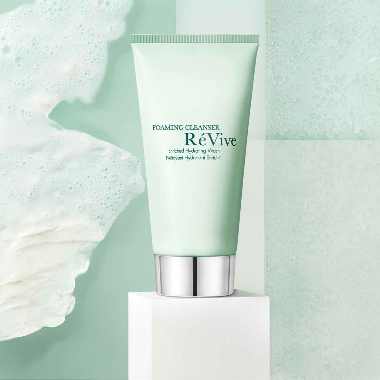 Lifestyle image of RéVive Foaming Cleanser Enriched Hydrating Wash