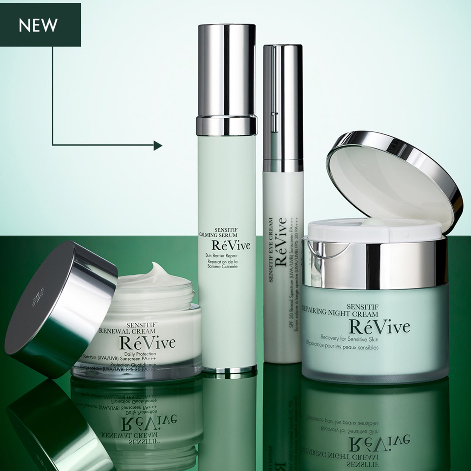 RéVive Sensitif Calming Serum Skin Barrier Repair lifestyle image .