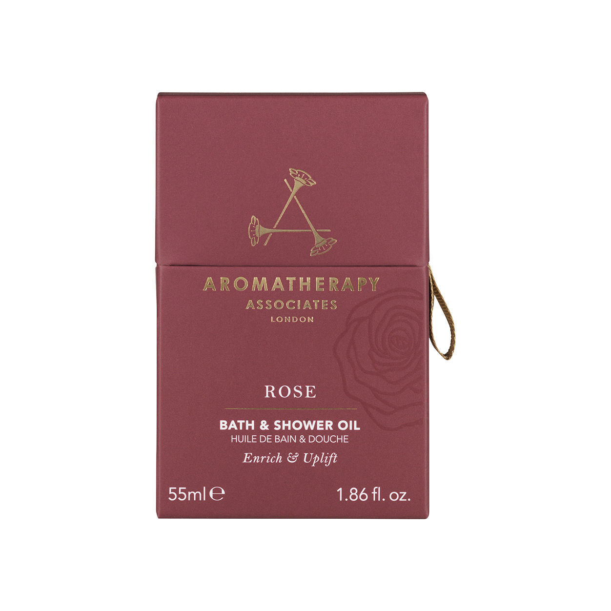 Image of the Aromatherapy Associates Rose Bath and Shower oil box