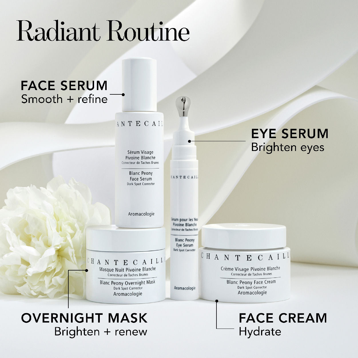 Side image of Chantecaille Blanc Peony Face Cream for Dark Spots