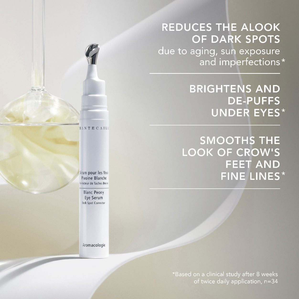 Image of an open Chantecaille Blanc Peony Eye Serum for Dark Spots