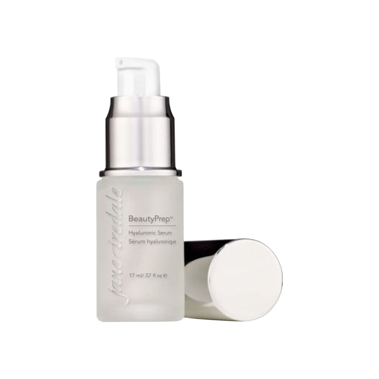 Image of an open Jane Iredale BeautyPrep Hyaluronic Serum
