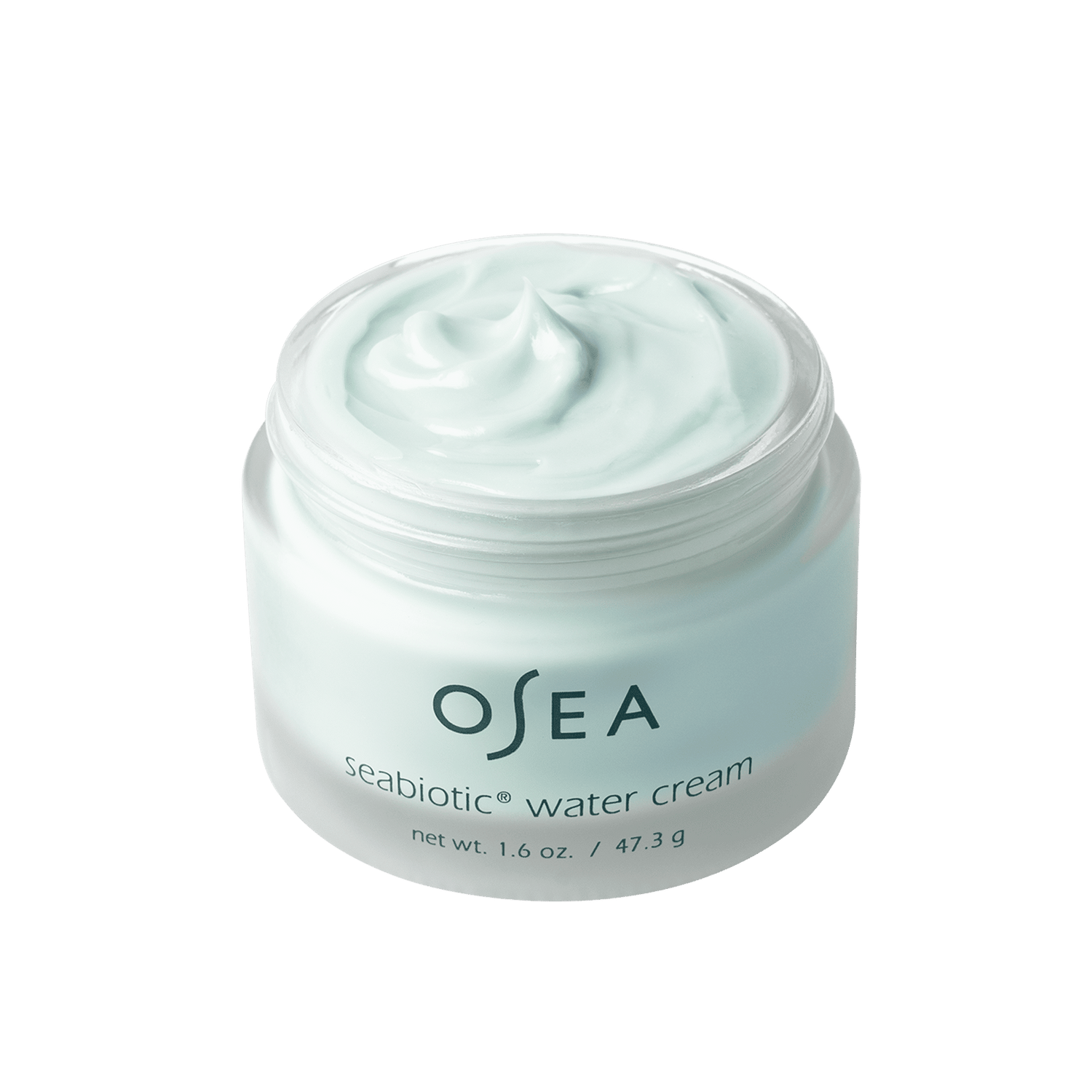 Image of an open OSEA Seabiotic Water Cream