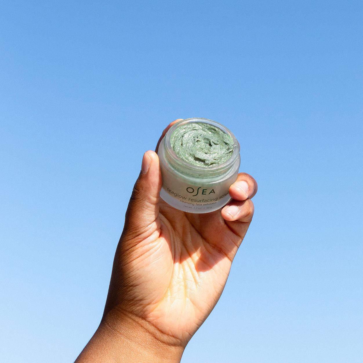 Lifestyle image of OSEA Seaglow Resurfacing Scrub