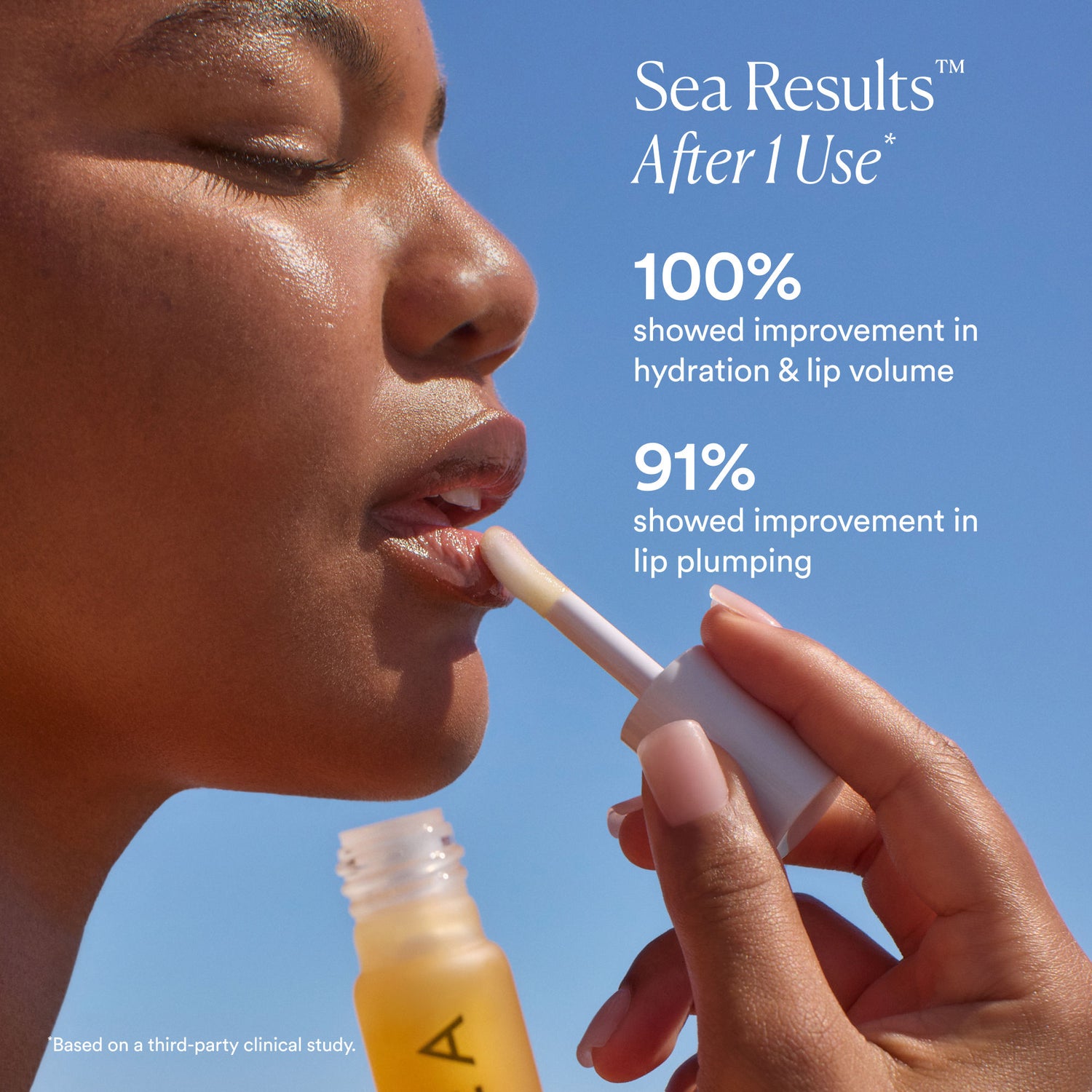 Model image of OSEA Hyaluronic Lip Oil Booster