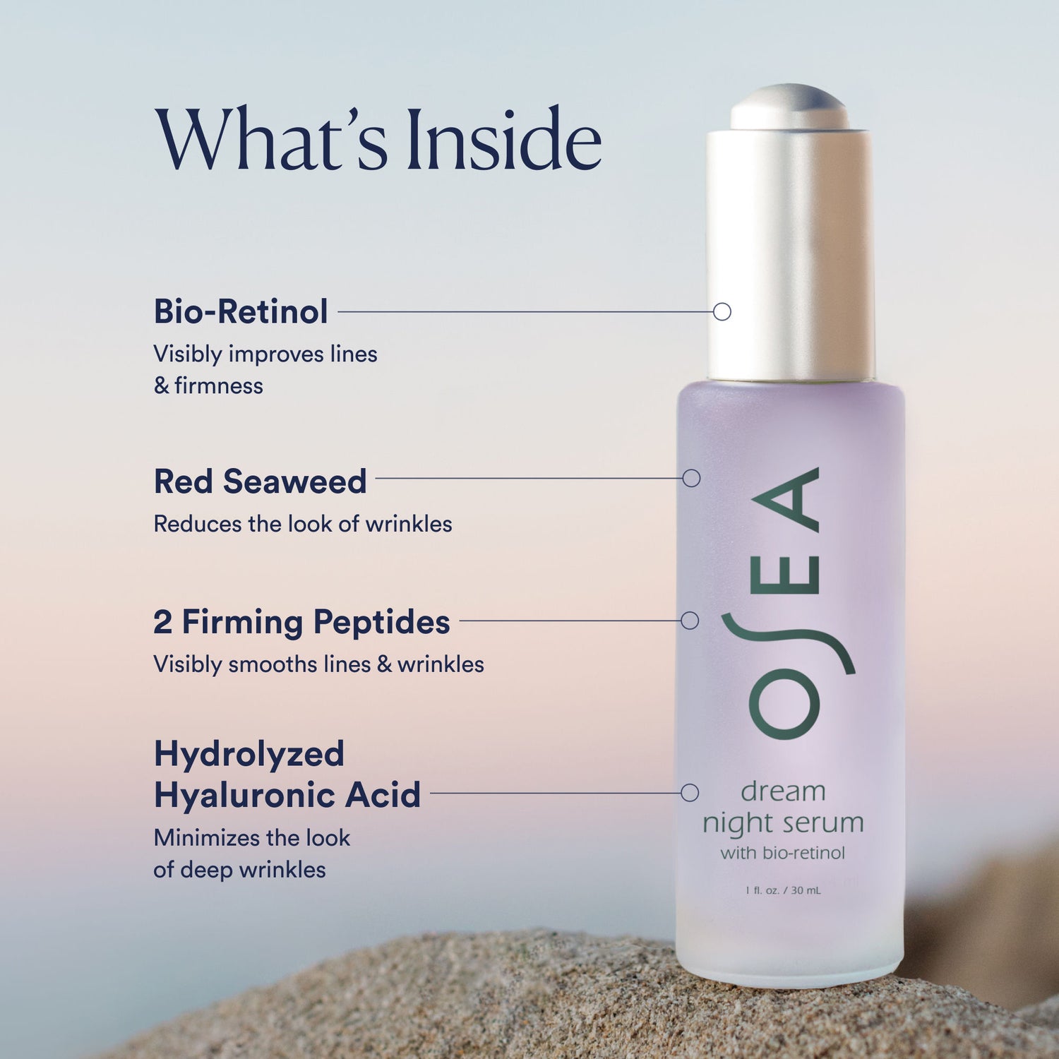 Information related to OSEA Dream Night Serum with Bio-Retinol