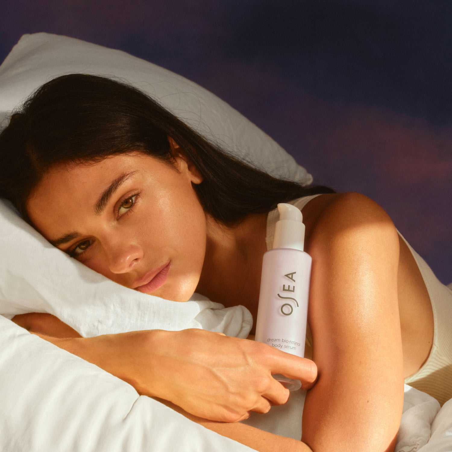 Model image of OSEA Dream Bio-Retinol Body Serum