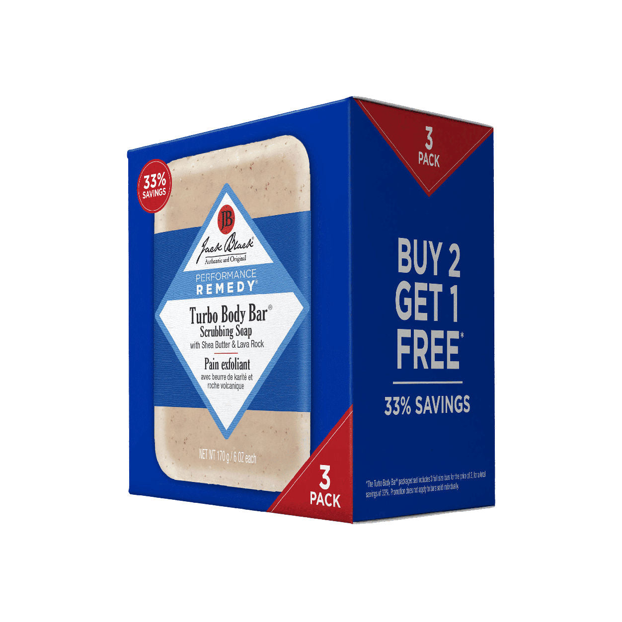 Jack Black Turbo Body Bar Scrubbing Soap 3-Pack main image