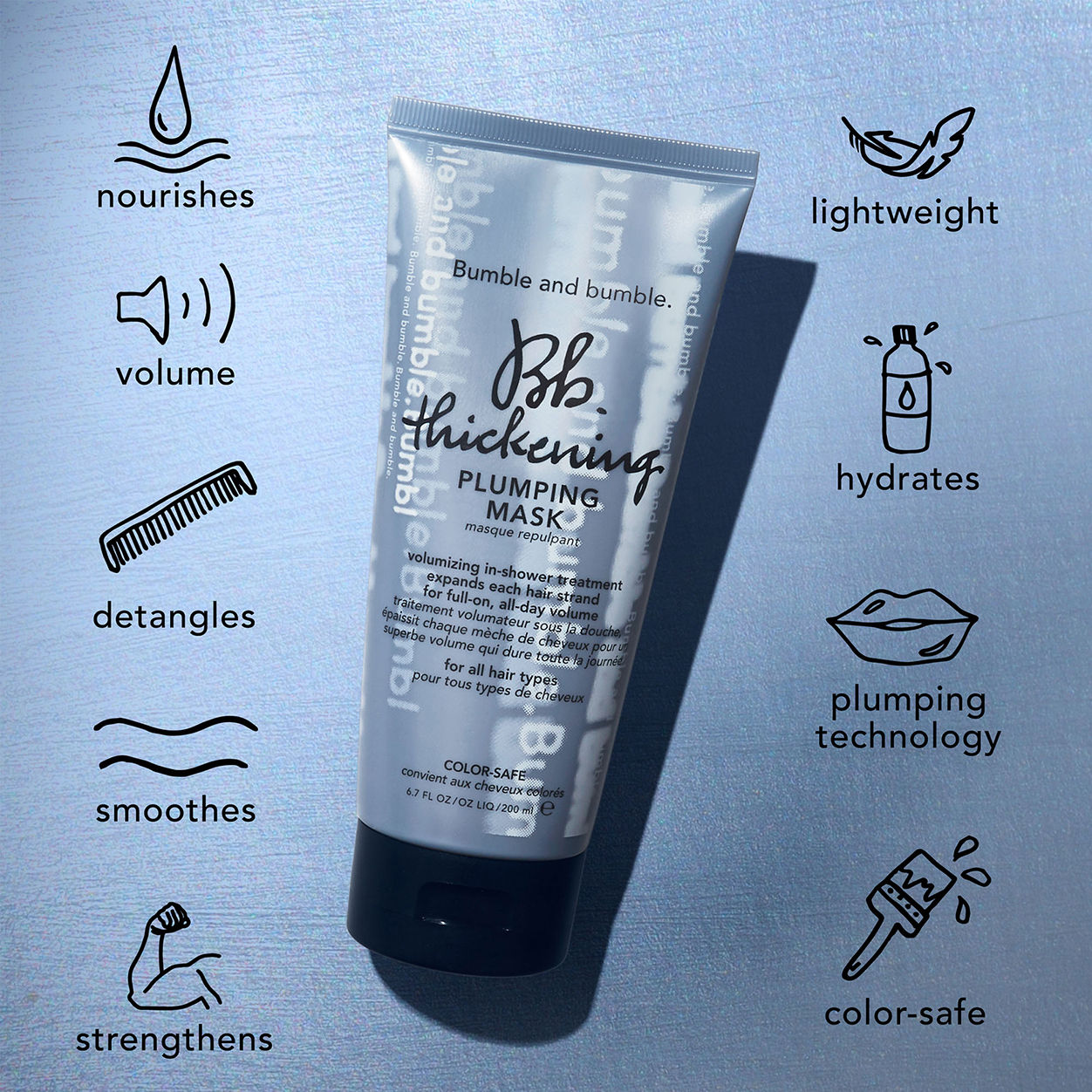 Lifestyle image of Bumble and Bumble Thickening Plumping Mask