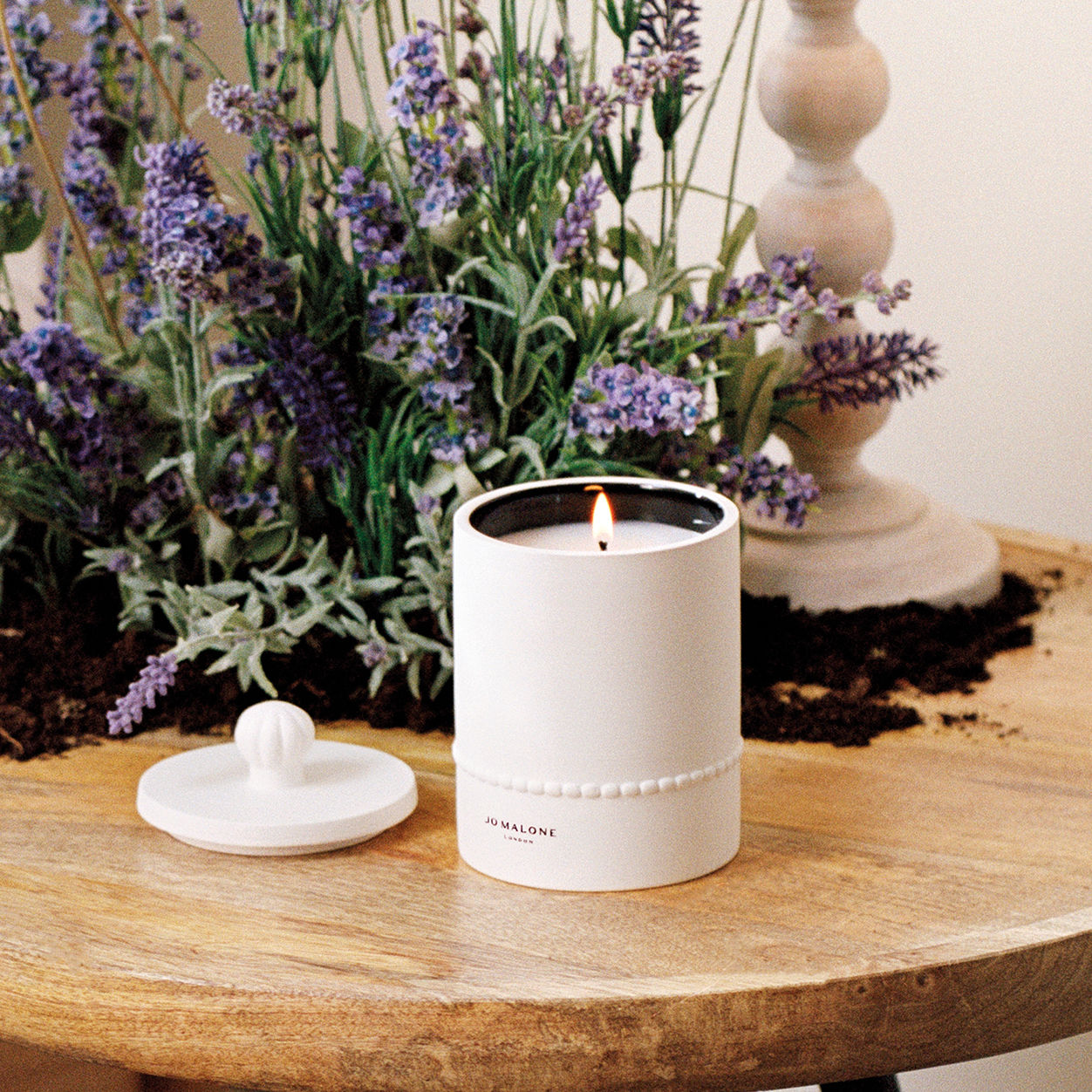 Lifestyle image of Jo Malone London Lilac Lavender and Lovage Townhouse Candle