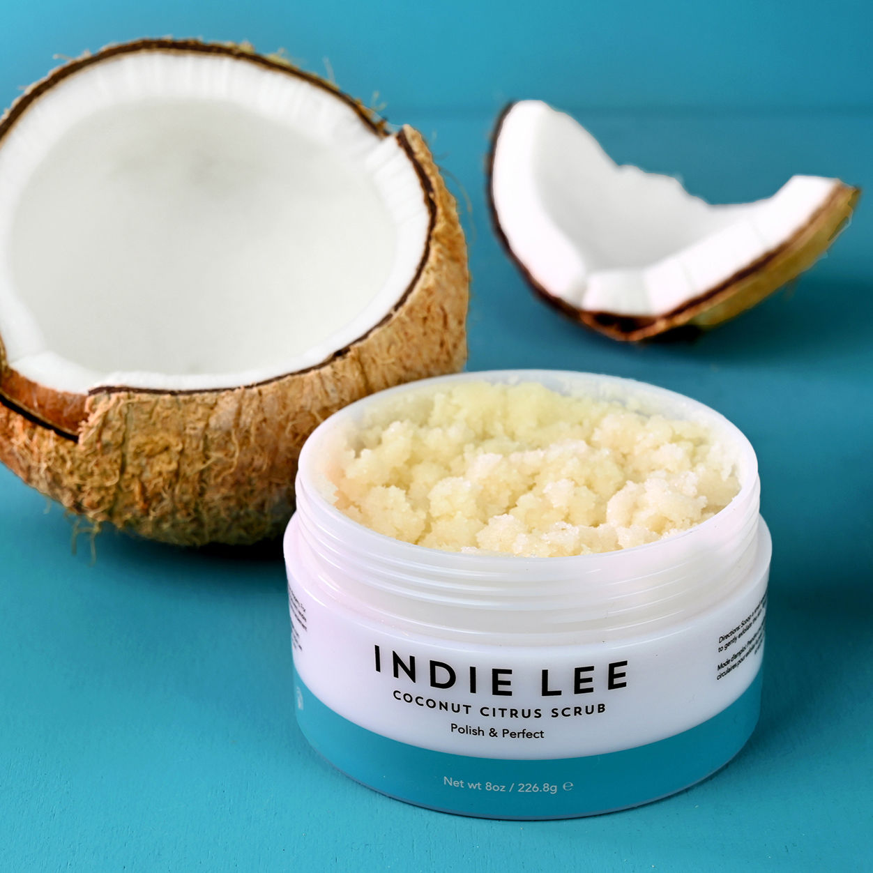 Lifestyle image of Indie Lee Coconut Citrus Body Scrub