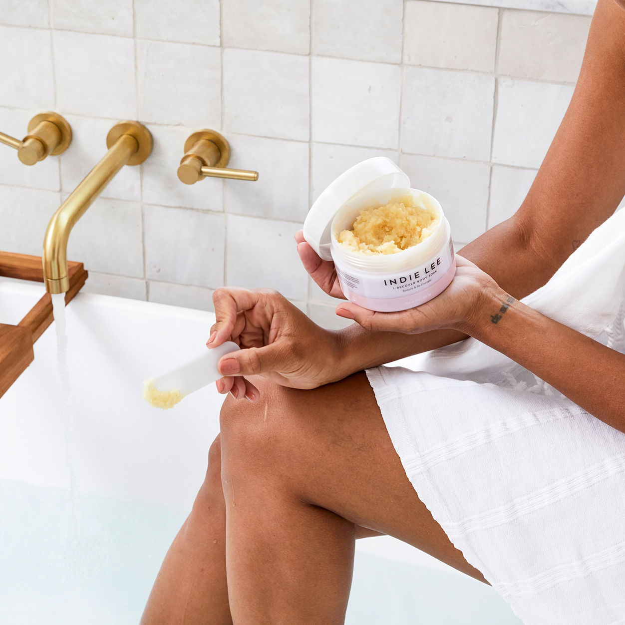 Lifestyle image of Indie Lee I-Recover Body Soak