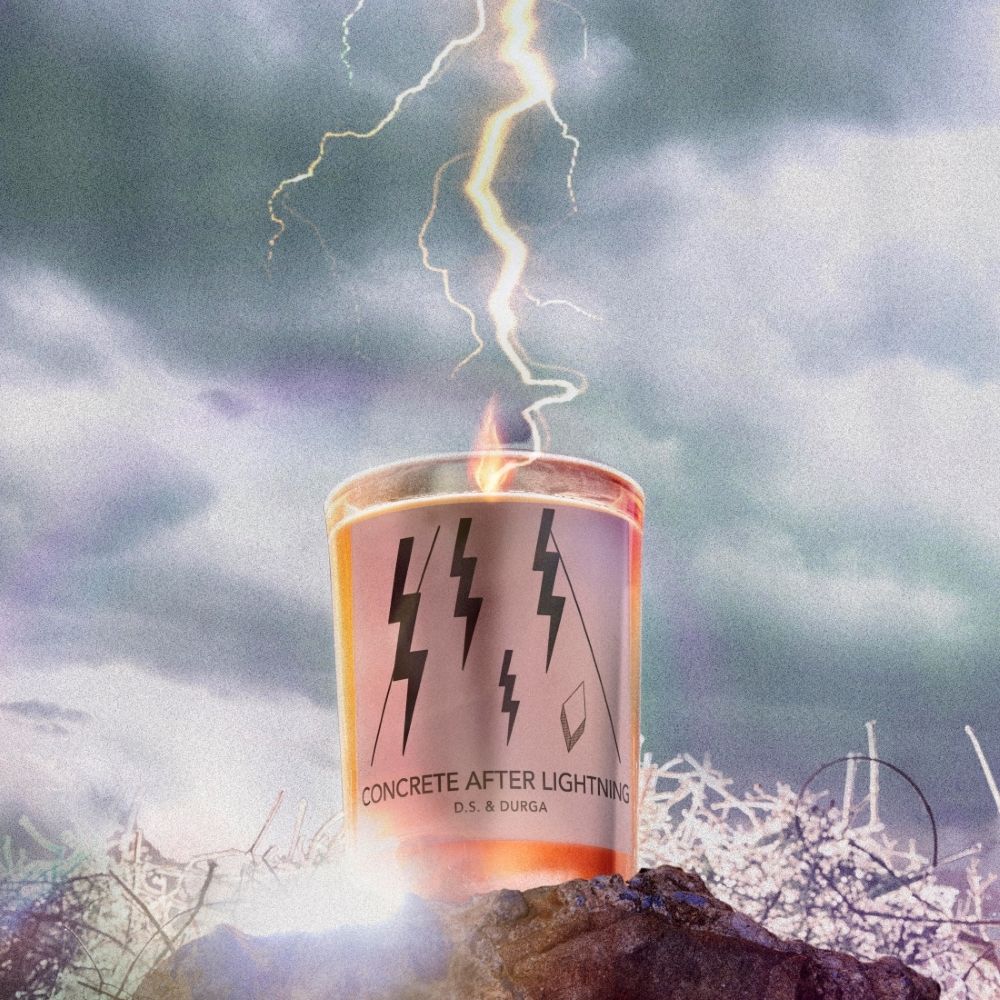 Lifestyle image of D.S. & Durga Concrete After Lightning Candle